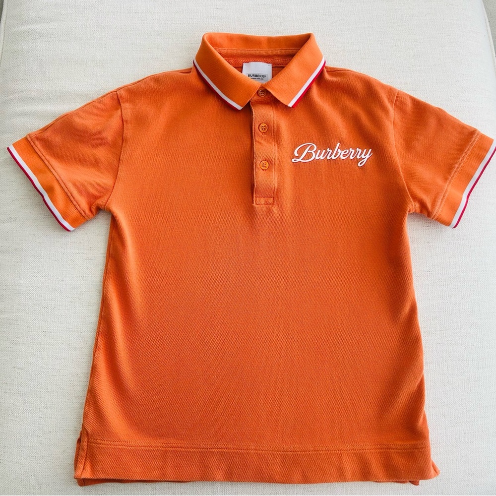 Burberry Kids Vibrant Orange Polo (10Y)